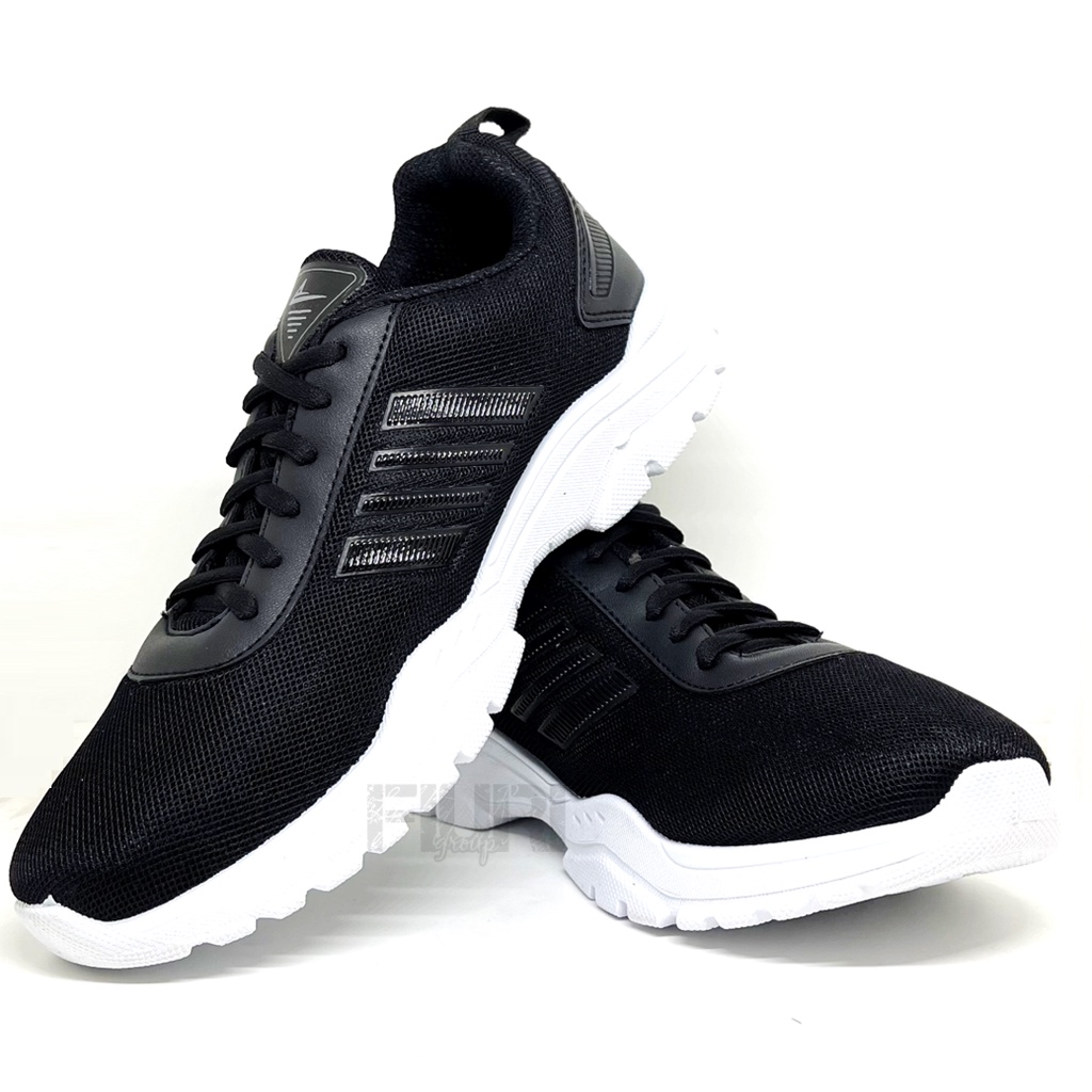 FIURI - Pro ATT Original - MCL 670 HITAM PUTIH 39-43- Sepatu Kets Pria - Sepatu Sneakers Pria - Sepatu Olahraga Sport Pria - Sepatu Casual Kanvas - Sepatu Jogging Lari Fitness Gym Senam Pria - Sepatu Sekolah Bertali SMP SMA