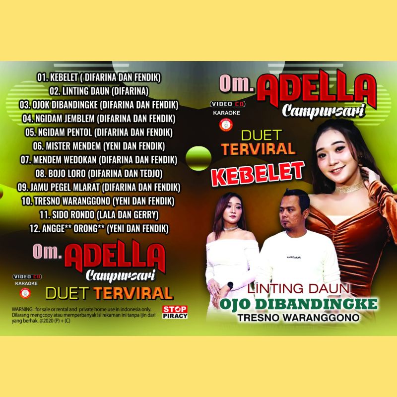 KASET VCD OM ADELLA CAMPURSARI DUET JOS