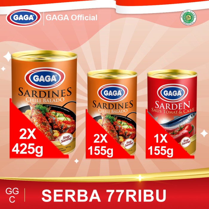 

[COD] GAGA Sarden Balado 4pcs FREE GAGA Sarden Tomato Chilli 1pc (GGC)