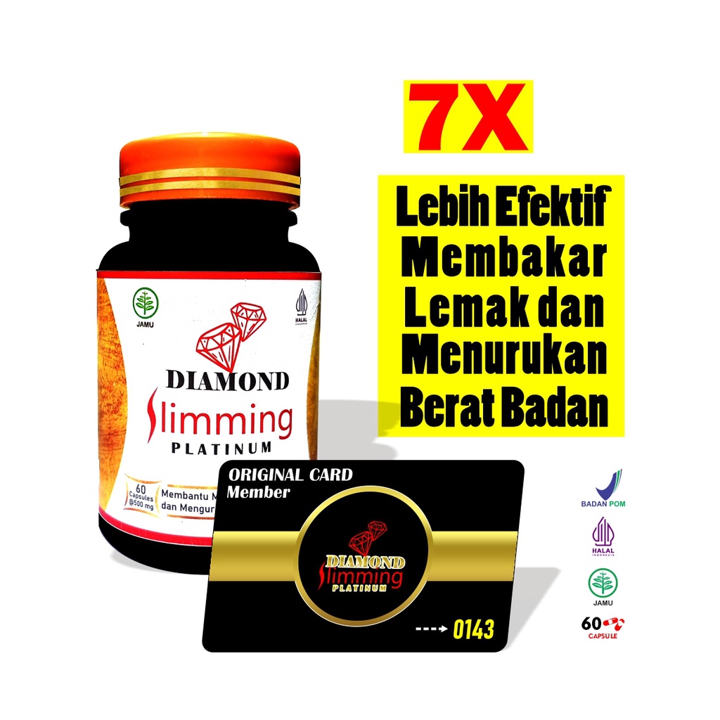 Diamond Slimming Platinum - Original [ CARD MEMBER ] Obat Diet Ampuh BPOM Herbal