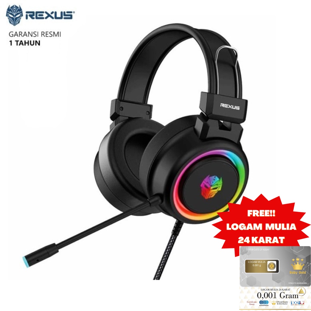 Headseat Rexus F30 Vonix RGB Dual Jack with USB - Gaming Headset