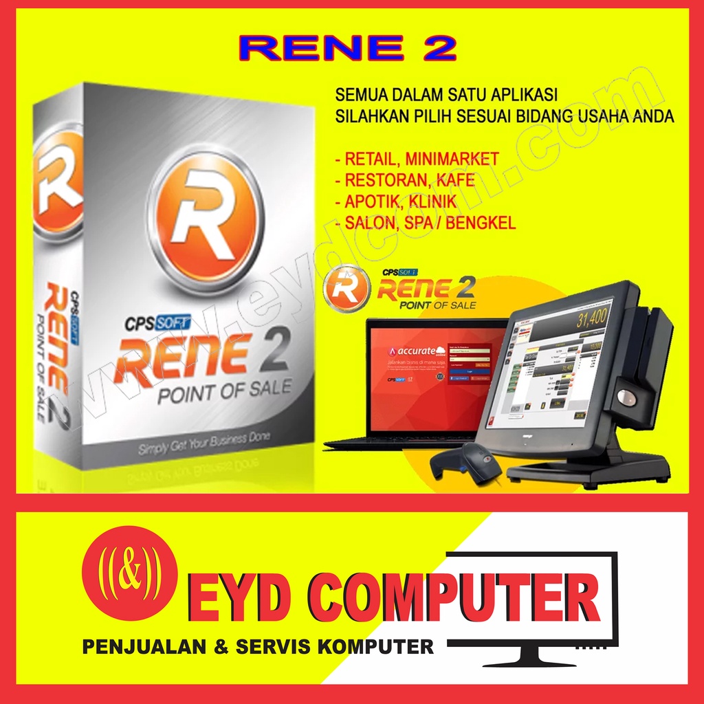 PROGRAM KASIR TOKO RENE2 POS ALL PC FULL VERSION BANYAK PC SEMUA SOFTWARE APLIKASI UNLIMITED AKTIVASI RENE 2