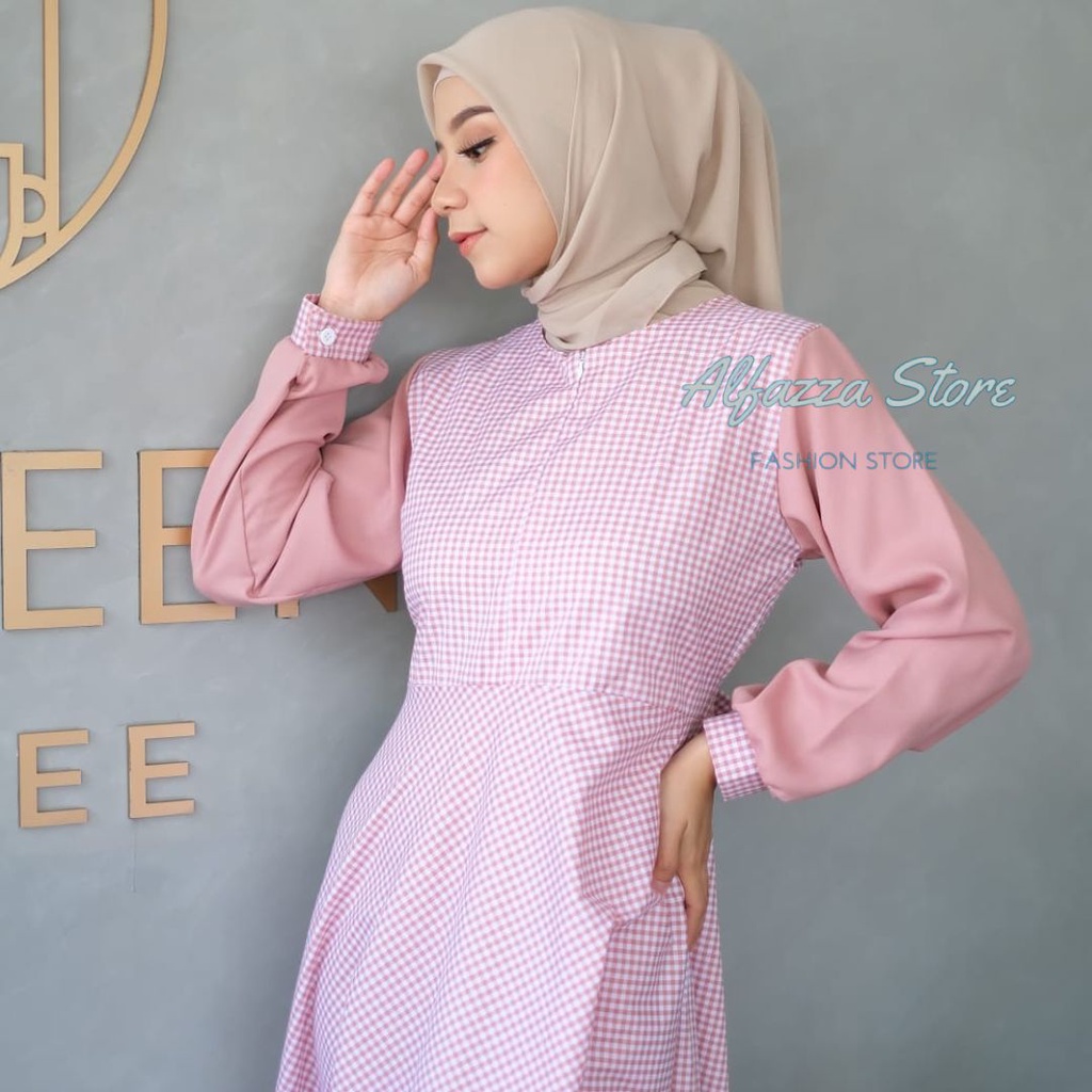 ALFAZZA STORE - savina maxi kotak kotak - gamis kotak kotak - dress dewasa kotak kotak - dress motip kotak kotak - gamis kotak kotak terbaru - gamis kotak - termurah - bisa cod - gamis premium - jumbo - ld besar - bigsize - DRESS