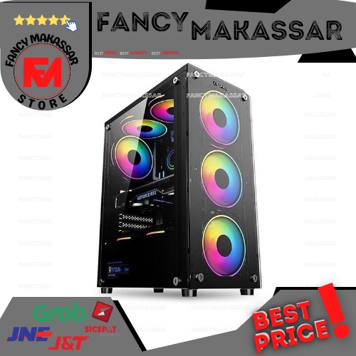 CASING POWER UP RAPTOR Black Strike 1652 - Tempered Glass - Free 3 FAN | FANCY_MAKASSAR