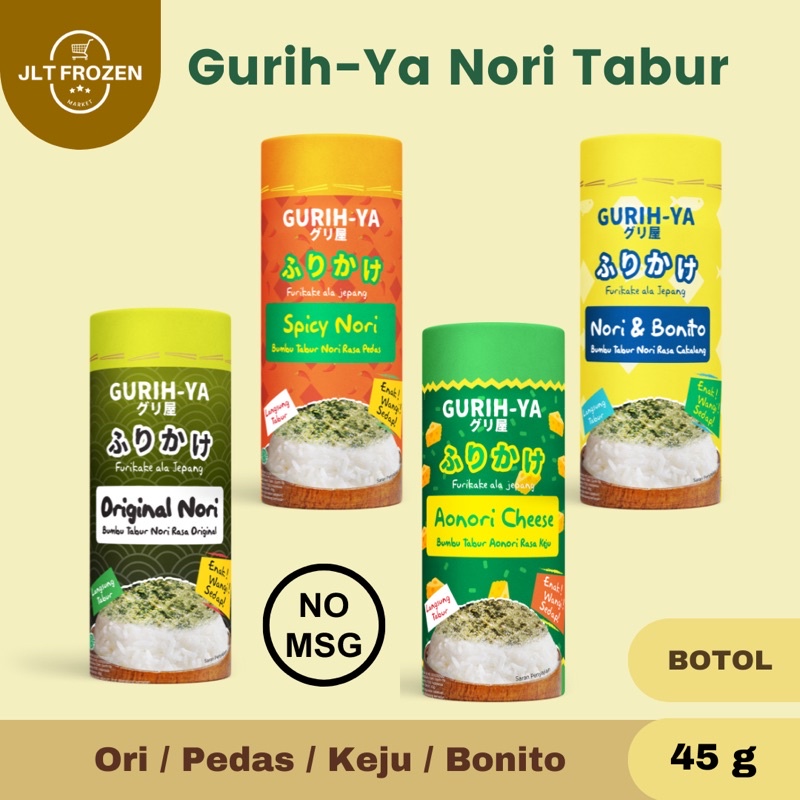 

GURIHYA NORI TABUR RUMPUT LAUT BOTOL - 45g