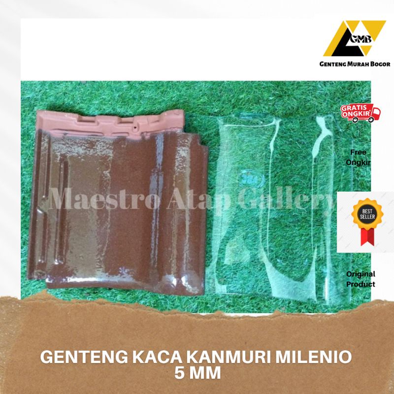 Genteng Kaca Transparant Untuk Atap Rumah Kenteng Kanmuri Milenio Ketebalan 5 mm