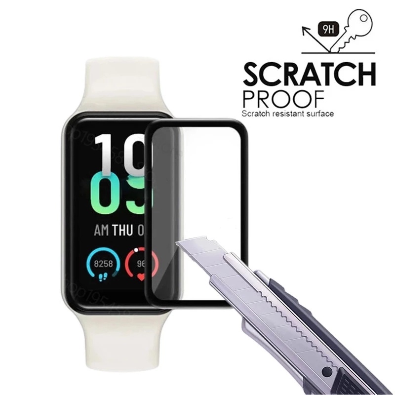 Pelindung Layar Tempered Glass 3D Curved Untuk Smartwatch Huami Amazfit Band 7