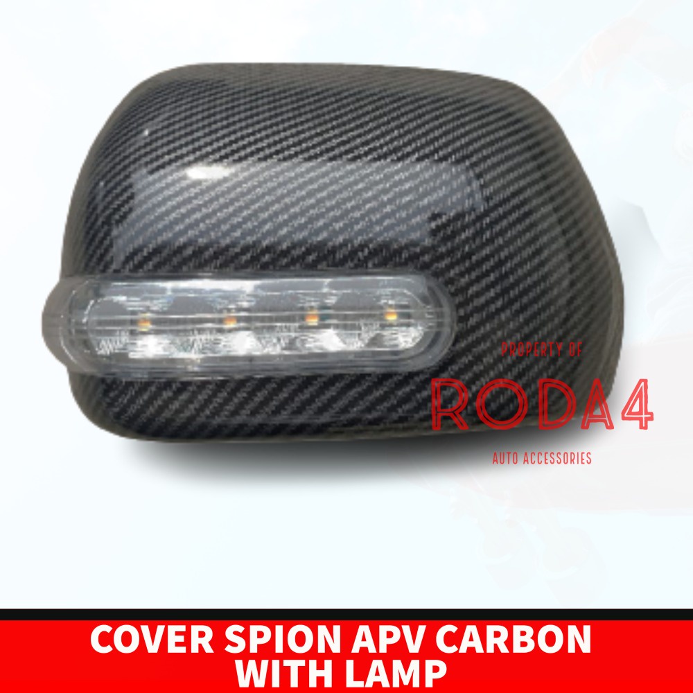 Cover Spion with Lamp APV Lama Chrome Hitam Carbon