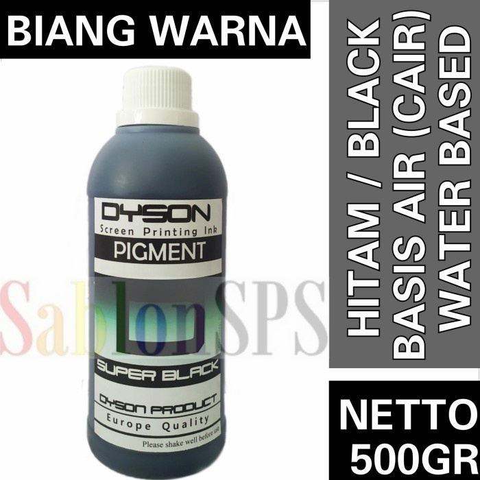 

Spesial Biang Warna Sablon Super Black 500Gr Dyson Pigmen Sablon Hot Sale
