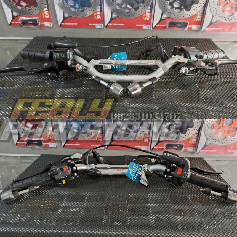 PAKET SET STANG STIR DAY MASTER REM RCB KOTAK E3 14MM SET HANDLE KOPLING RCB E2 HOLDER KANAN KSR HOL