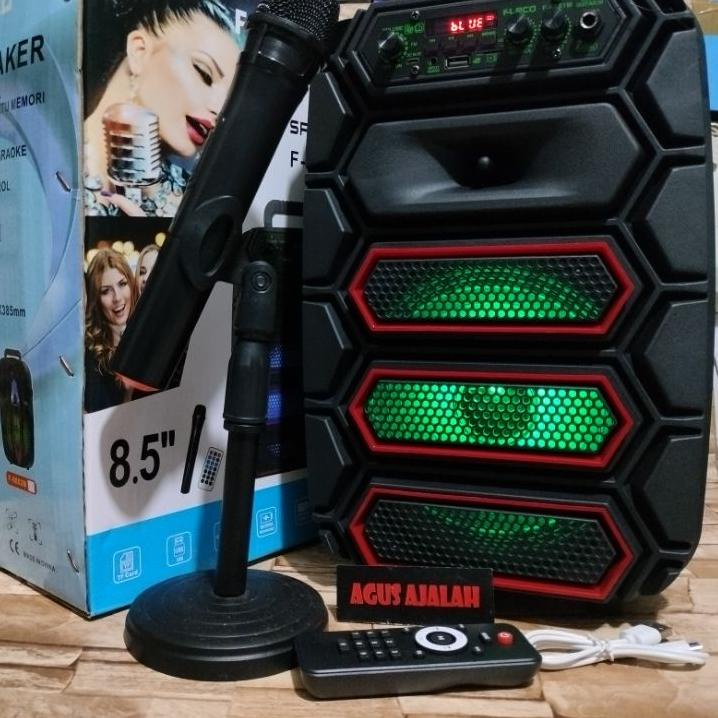 Trx9f9Et--speaker bluetooth karaoke 8,5 inch xbass radio BONUS MICROPHONE /// Speaker Fleco 8,5 inch