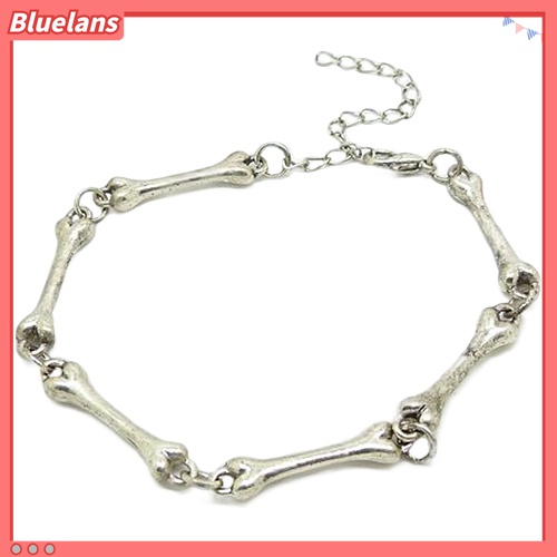 Gelang Bangle Bentuk Tulang Bahan Alloy Gaya Gothic Punk Untuk Wanita