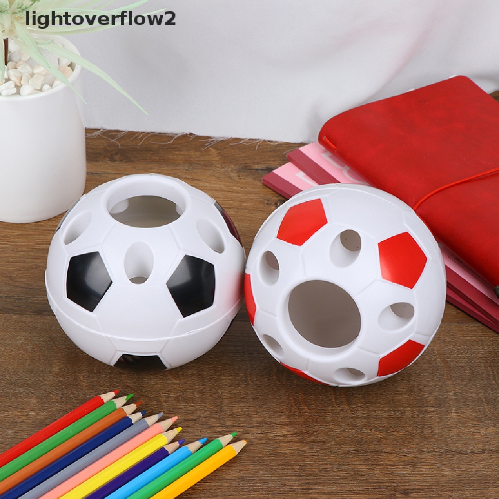 (lightoverflow2) 1pc Rak Holder Sikat Gigi / Pensil / Pulpen Bentuk Bola Sepak Untuk Hadiah (ID)