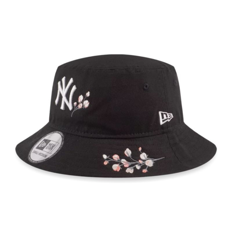 Bucket Hat New Era Cap New York Yankees Tapered Rose Black Original