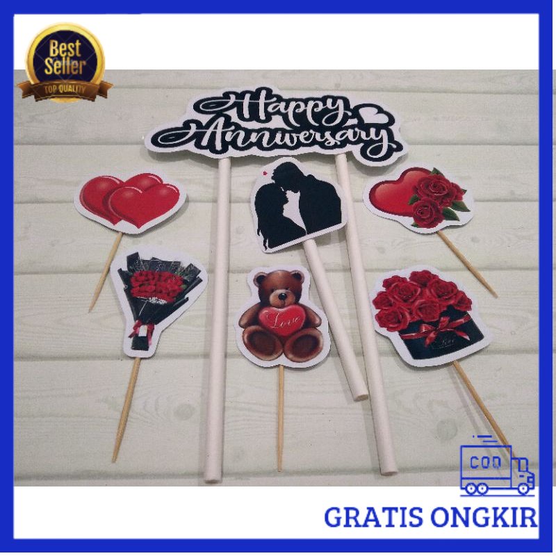

[Bisa COD] TOPPER STIK KERTAS ANNIVERSARY -Terlengkap-Termurah-Berkualitas
