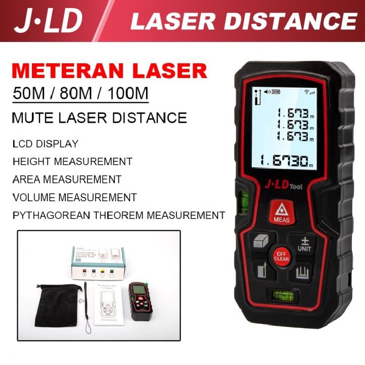Jual JLD 100M 80M 50M LASER DISTANCE METER METERAN ALAT UKUR JARAK