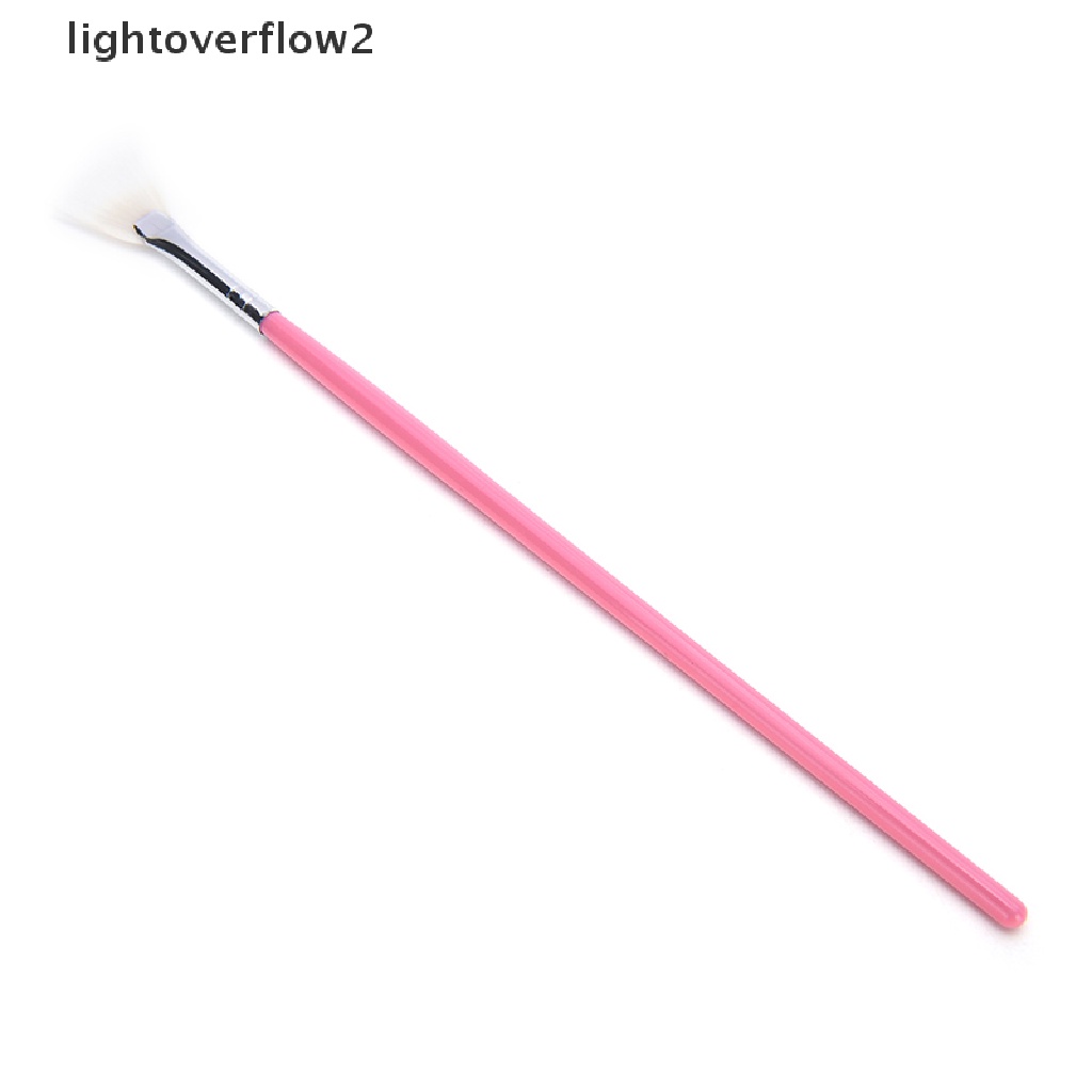 (lightoverflow2) 1pc Brush Nail Art Bentuk Kipas Warna Gradasi