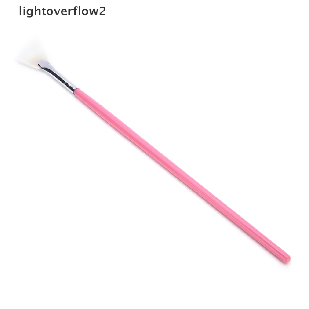 (lightoverflow2) 1pc Brush Nail Art Bentuk Kipas Warna Gradasi