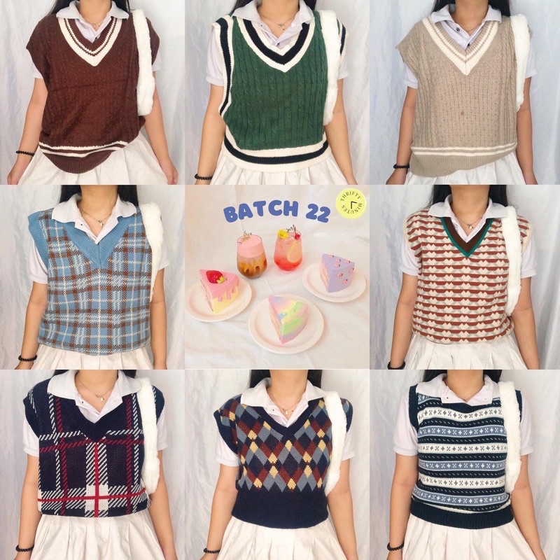 PRELOVED PREMIUM KNIT VEST + ACADEMIA SWEATER