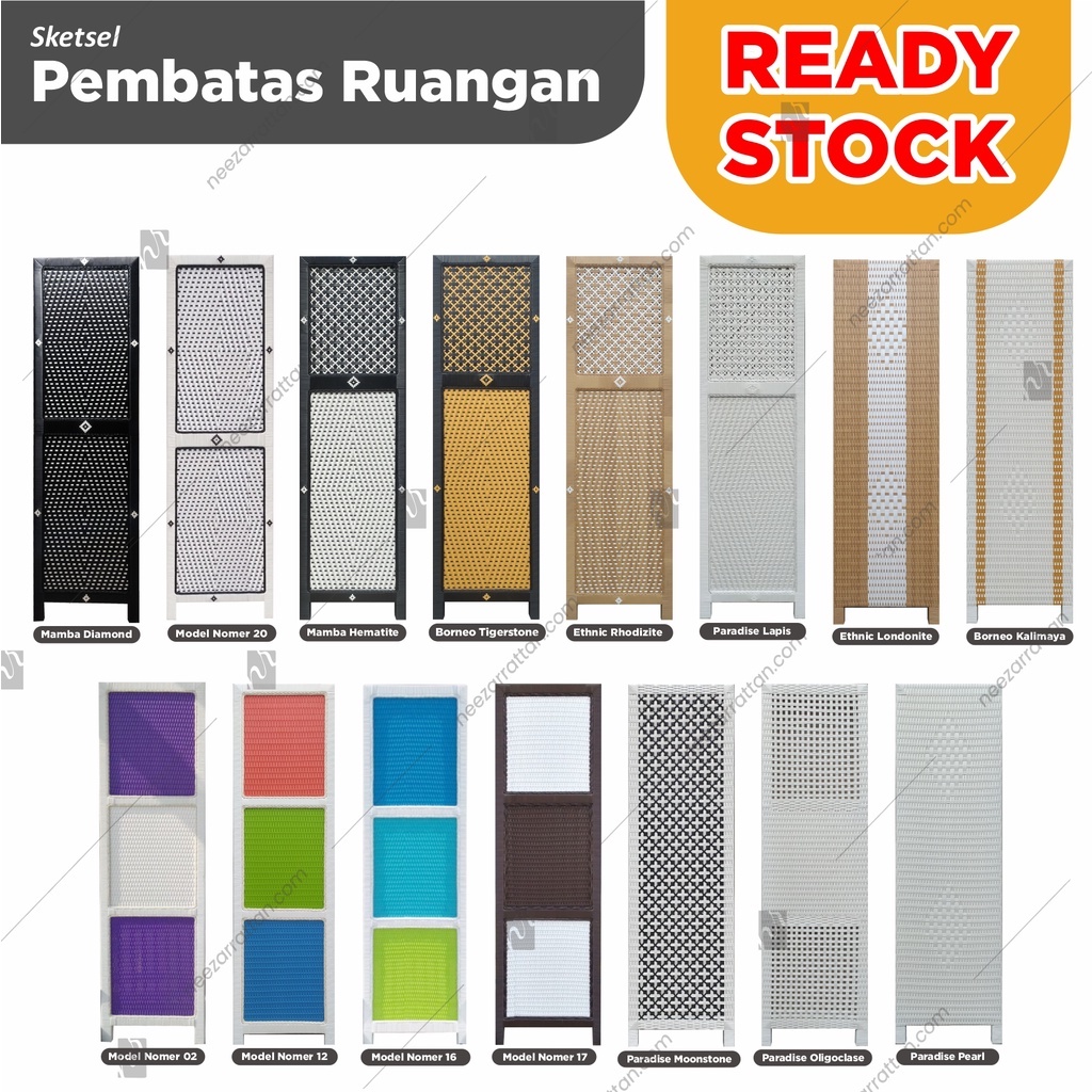 Premium (COD) READY STOCK terlaris MURAH Sketsel Rotan, Pembatas penyekat Partisi Ruangan kantor