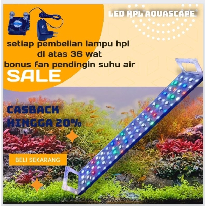 lampu led hpl aquascape 48watt 2 mode non lensa