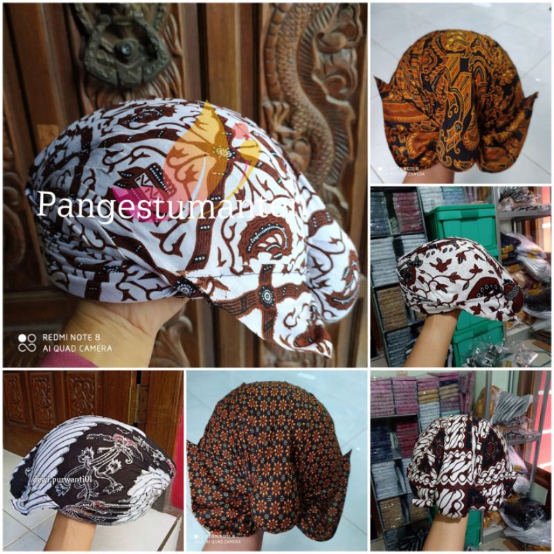 Blangkon Jogja/Blangkon Mataram - Motif Batik / Jarik