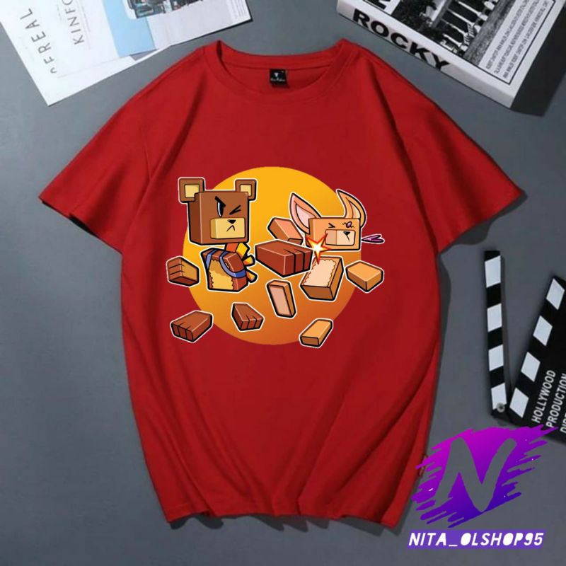 kaos anak super bear adventure baju anak super bear minecraft roblox