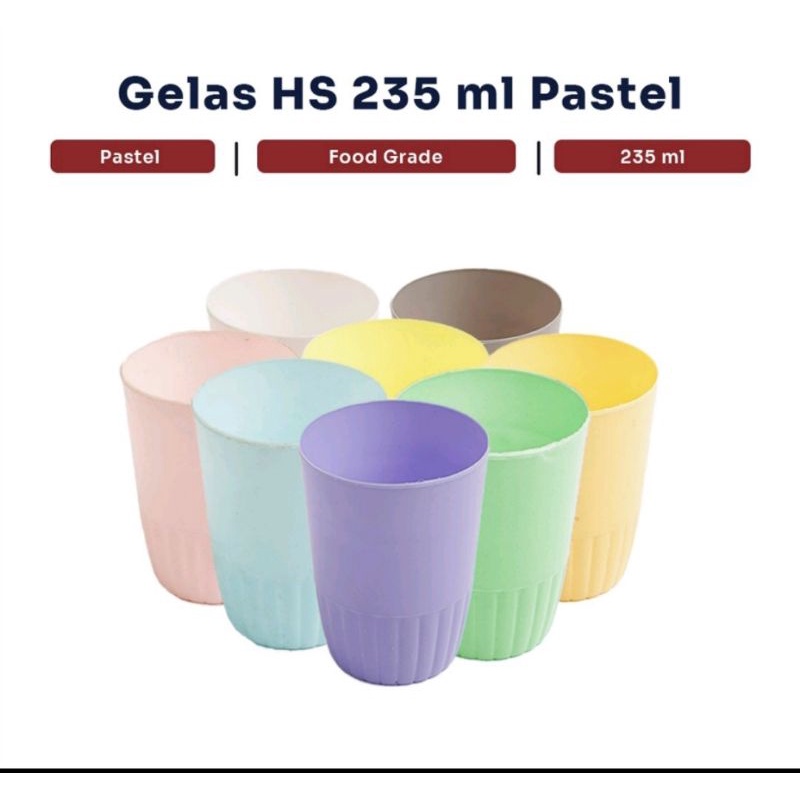 Gelas casual pastel 400 ml - Gelas pastel HS 235ml-cangkir-gelas minum