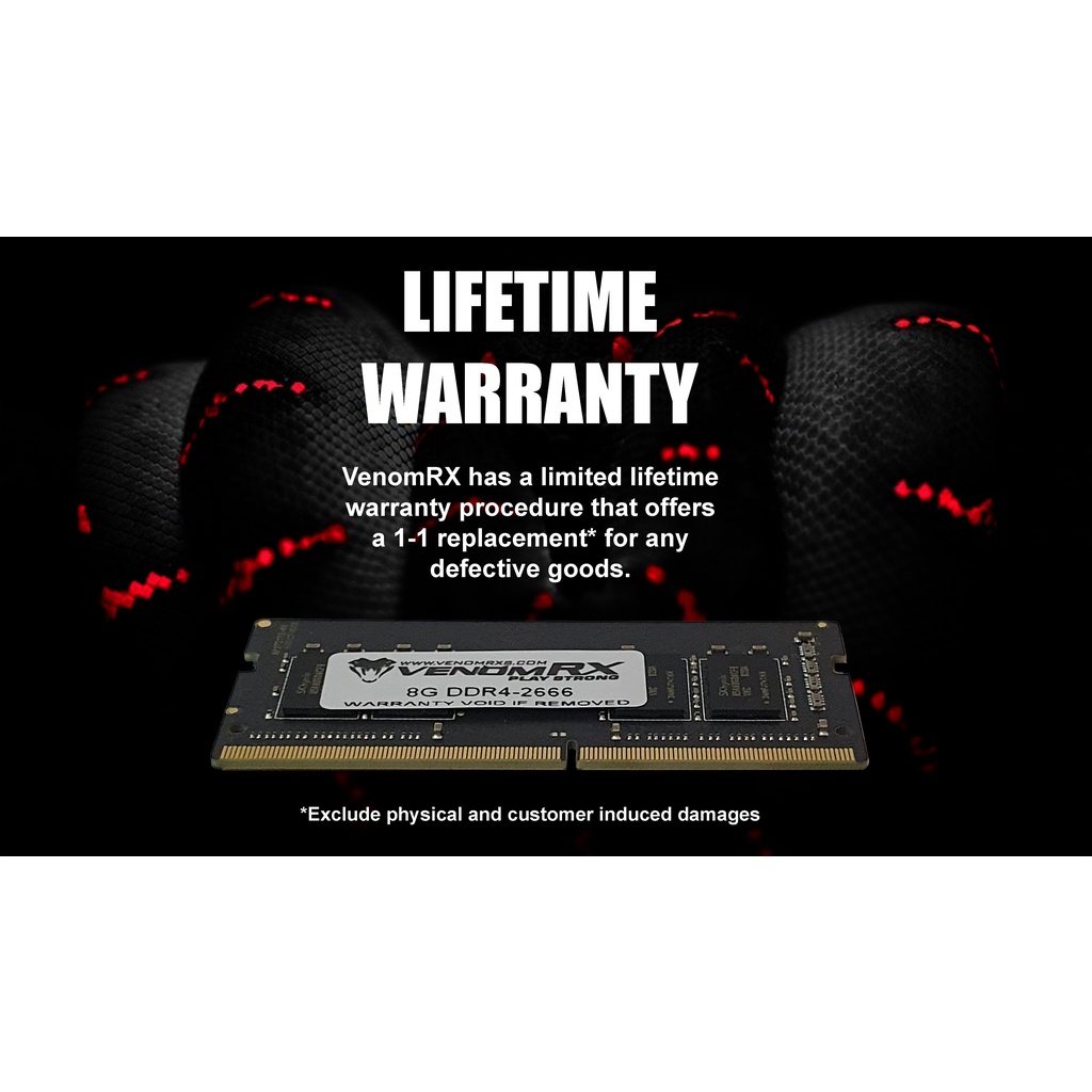 Venomrx Ram Sodimm 8GB DDR4 2666MHz 2666 Ram Laptop