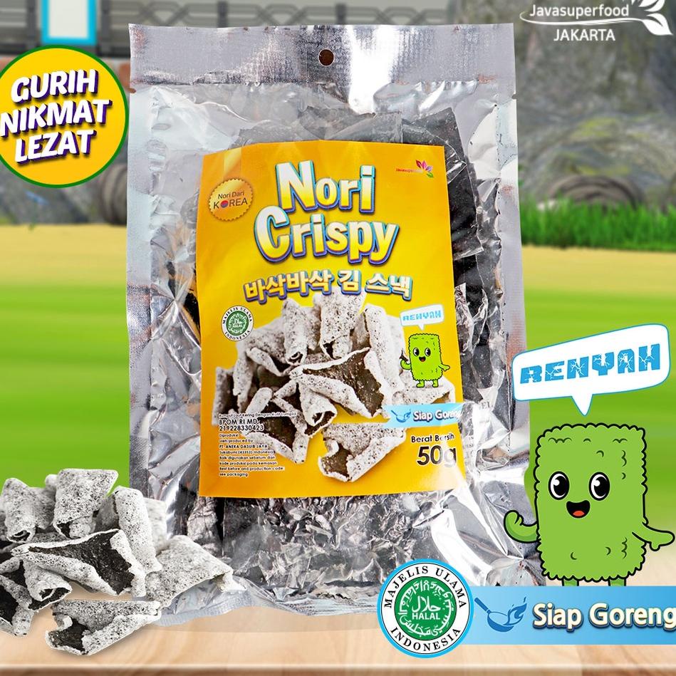 

CSXx4X8--Nori Crispy Seaweed Snack Rumput Laut Kering Krispi 50g