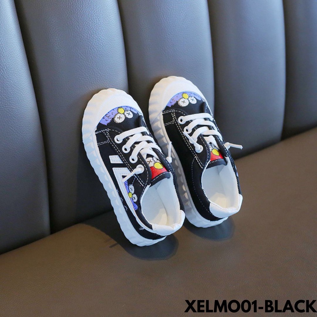 SEPATU SNEAKERS ANAK KEKINIAN BERMAIN HANGOUT CAFFE BAHAN CANVAS IMPORT ELMO01