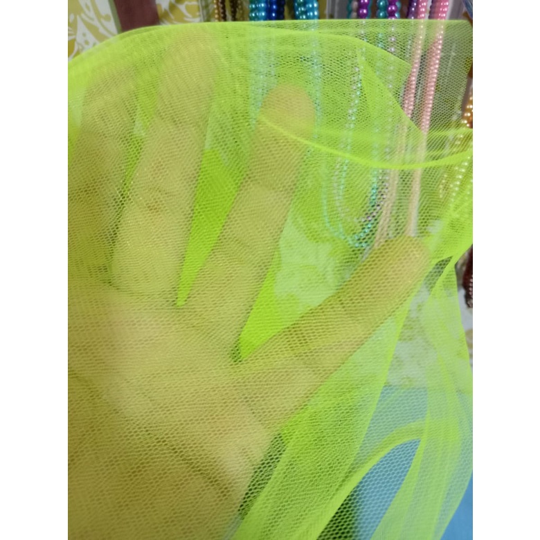 bahan kain tile tulle polos  meteran mewah bahan souvenir murah