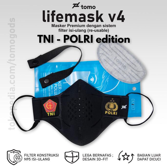READY [BISA COD] masker tomo TNI POLRI - original Tomo Lifemask v4