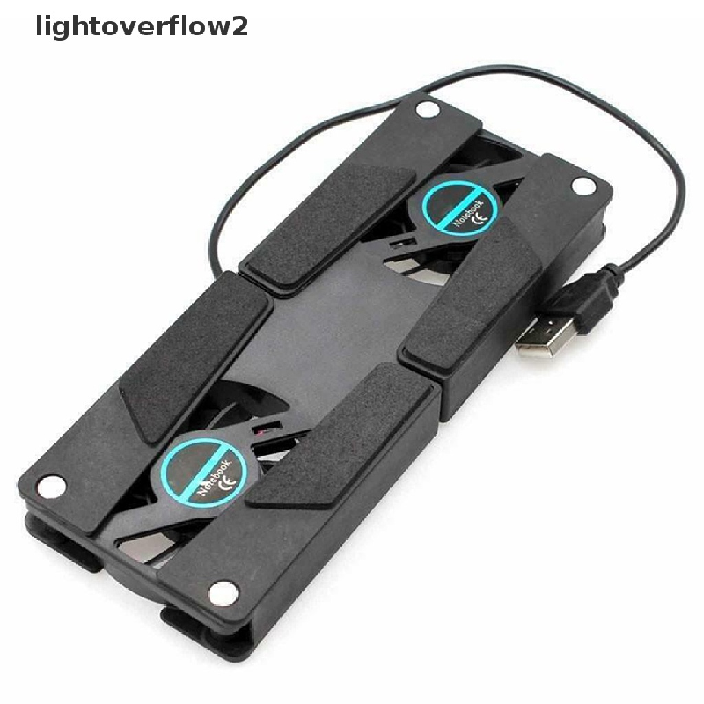 (lightoverflow2) Kipas Angin Lipat Mini Tenaga USB Bentuk Gurita Untuk Laptop 7 &quot;- 15&quot;