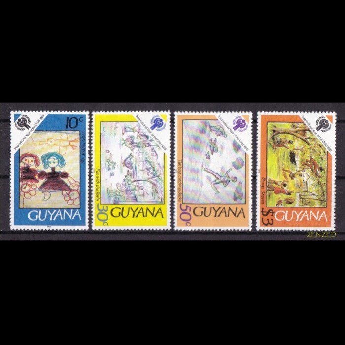 

0526 Perangko Guyana 1979 International Year of The Child 4v Mnh