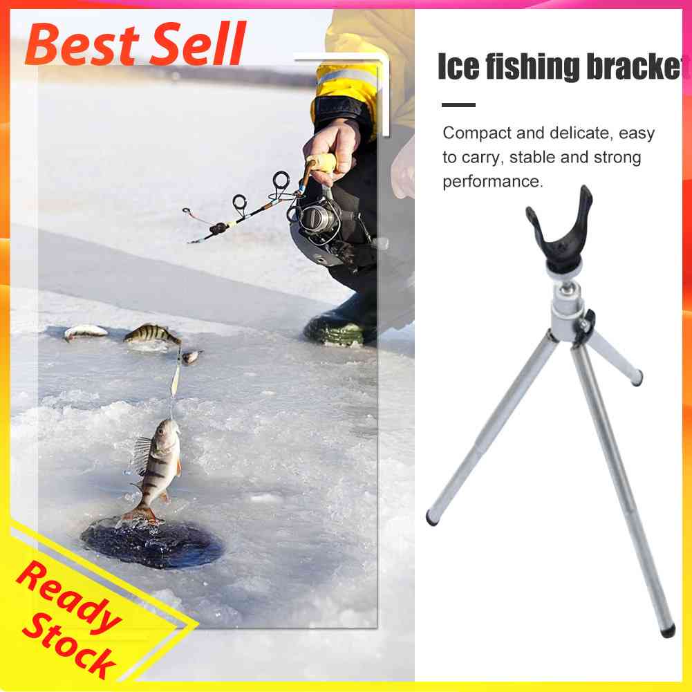 Bracket Holder Joran Pancing Teleskopis Bahan Aluminum Bisa Dilipat Untuk Memancing Di Es