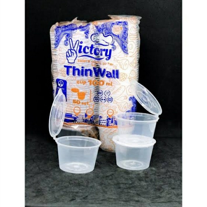 Thinwall Cup Plastik 25 ML Tempat Wadah Saus Saos Sambal Sambel