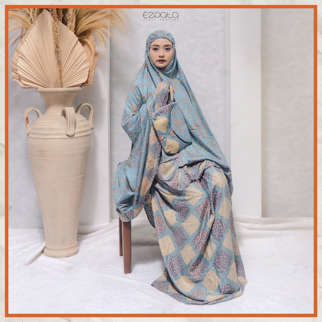Mukena Bali Batik Diandra Rayon Premium Super Jumbo Free Tas Mukena Cantik Terbaru 2021