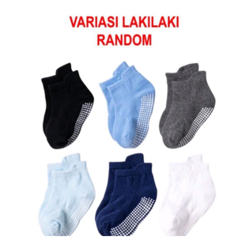 Kaos Kaki Bayi Anti Slip Pendek Motif Polos / Kaos Kaki Anak Perempuan / Kaos Kaki Anak Laki Laki Polos 3D / Baby Socks Kids Cute Unik Anti Slip / Kaos Kaki Import