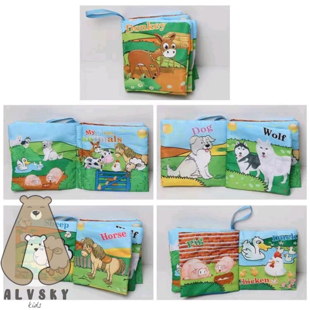 MAINAN EDUKASI BUKU BANTAL BAYI KAIN / BABY SOFT BOOKS MINI / BABY CLOTH BOOK