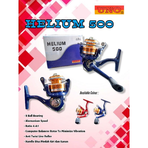 Reel Pancing Udang UNO Helium 500 ( Ukuran Kecil )