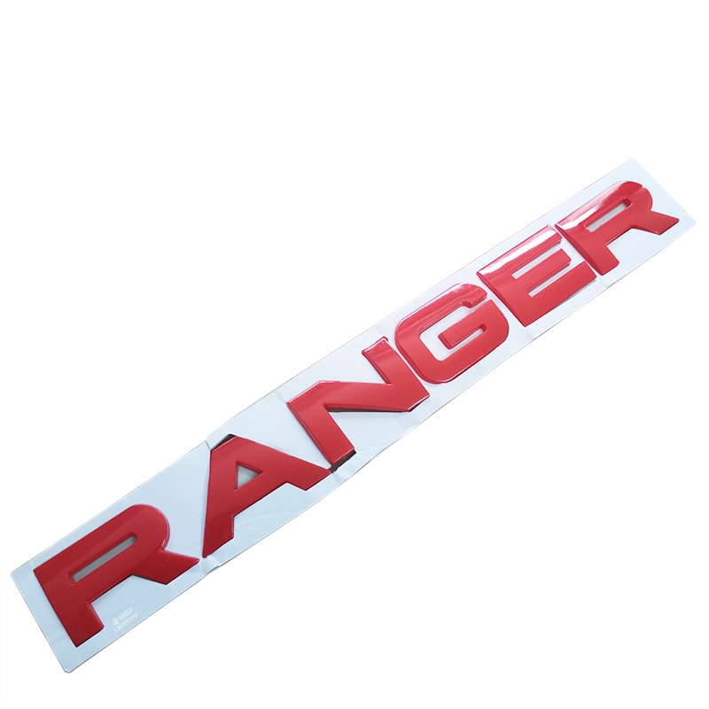 1pc Stiker Emblem Logo RANGER Bahan ABS Warna Hitam / Merah / Silver Untuk Bagasi Mobil FORD RANGER RAPTOR