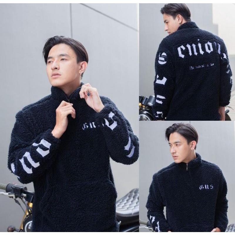 JAKET PRIA JAKET SHERPA GENIOUS JAKET COWOK BULU DOMBA