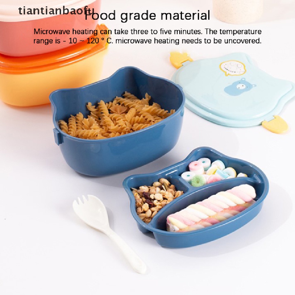 Kotak Makan Siang Bento 2 Lapis Motif Kartun Untuk Anak-Anak