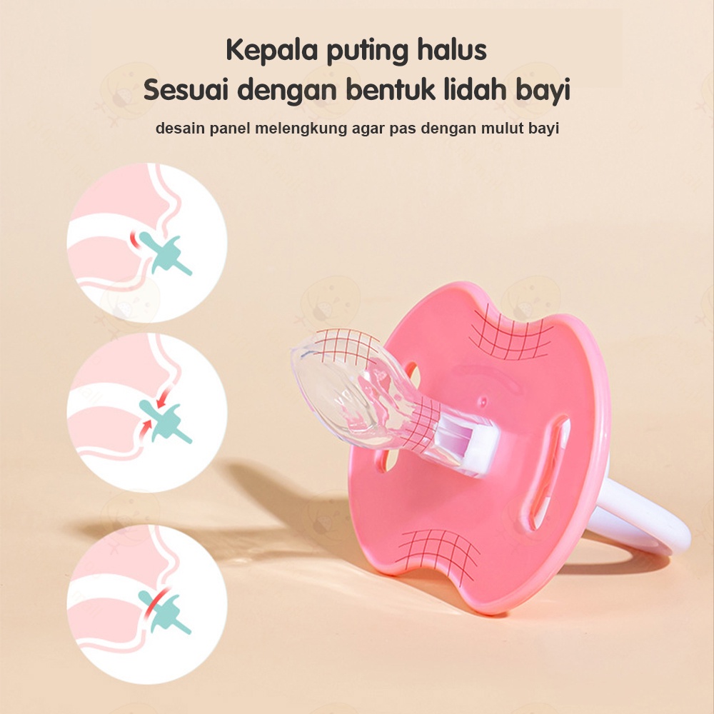 Lacoo Dot empeng bayi silicon Kompeng bayi Dot bayi datar Baby pacifier