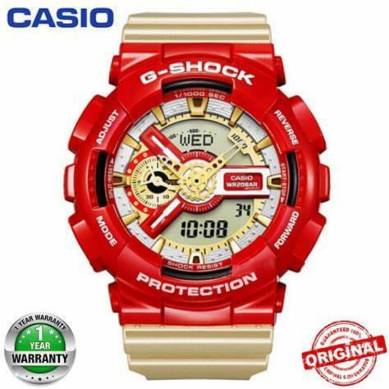 Jam Tangan Casio Gshock GA110 Water Resistant Free Paper Bag Card Manual