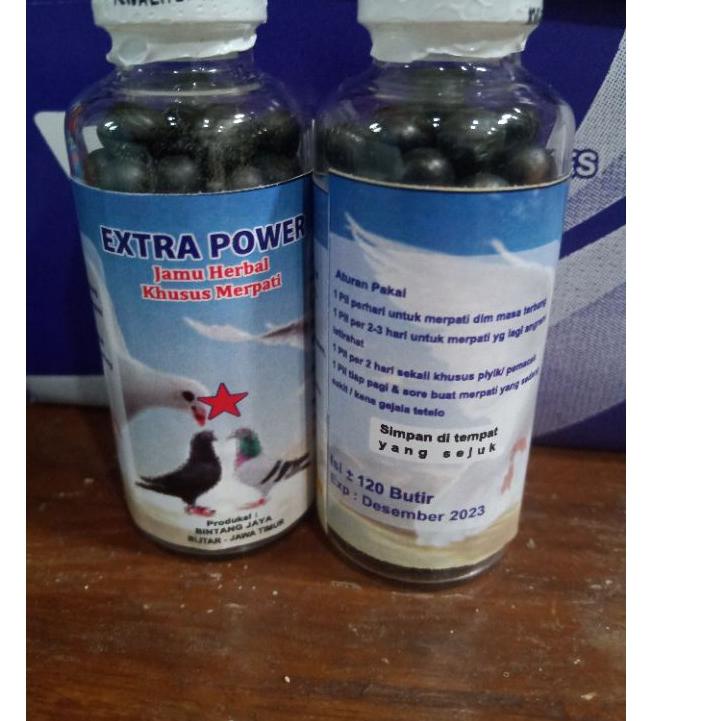 

[KODE VJG9L] Extra Power 100% Herbal, Isi 120 butir, Jamu Giring, Jamu Keket, Jamu Merpati