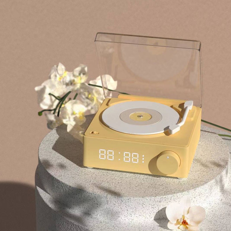 X11 jam alarm speaker multi-fungsi atom vinyl bluetooth speaker ponsel komputer desktop audio kecil