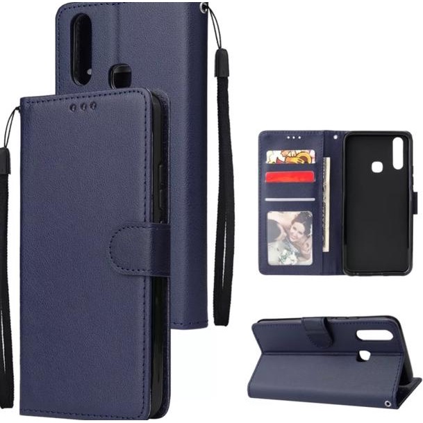 D3V6 CASE LEATHER VIVO Y12 Y15 Y17 FLIP  WALLET  DOMPET CASING PRR