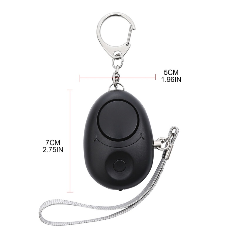Zzz Gantungan Kunci Dengan Sirene Alarm Suara 130dB + Lampu Untuk Keamanan Darurat